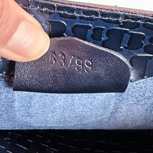 Vintage - RARE - Bally Embossed Leather Shoulder Bag - Picture 6 of 7